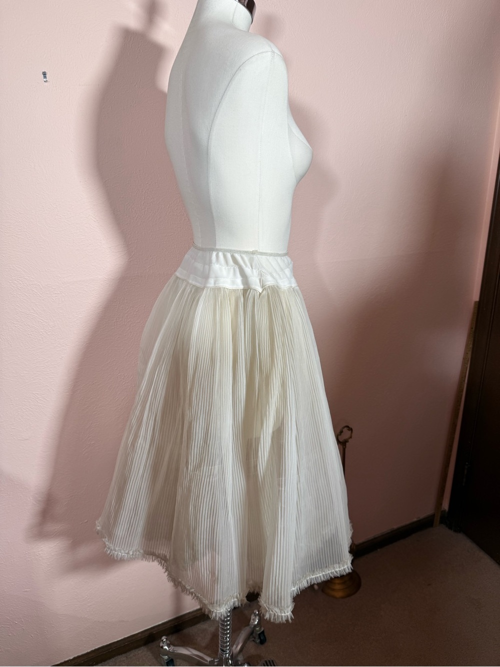 Vintage 1940’s full multilayered micro pleated midi crinoline skirt slip small - Picture 13 of 17